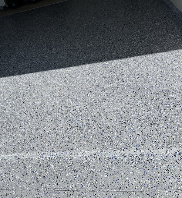 Epoxy installation on a garage floor