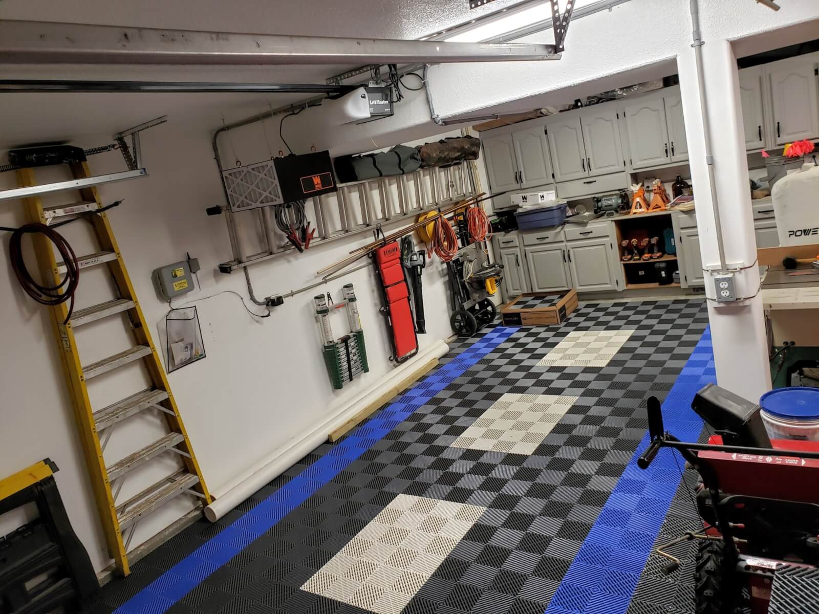 Blue, Gray, and Black FreeFlow tiles