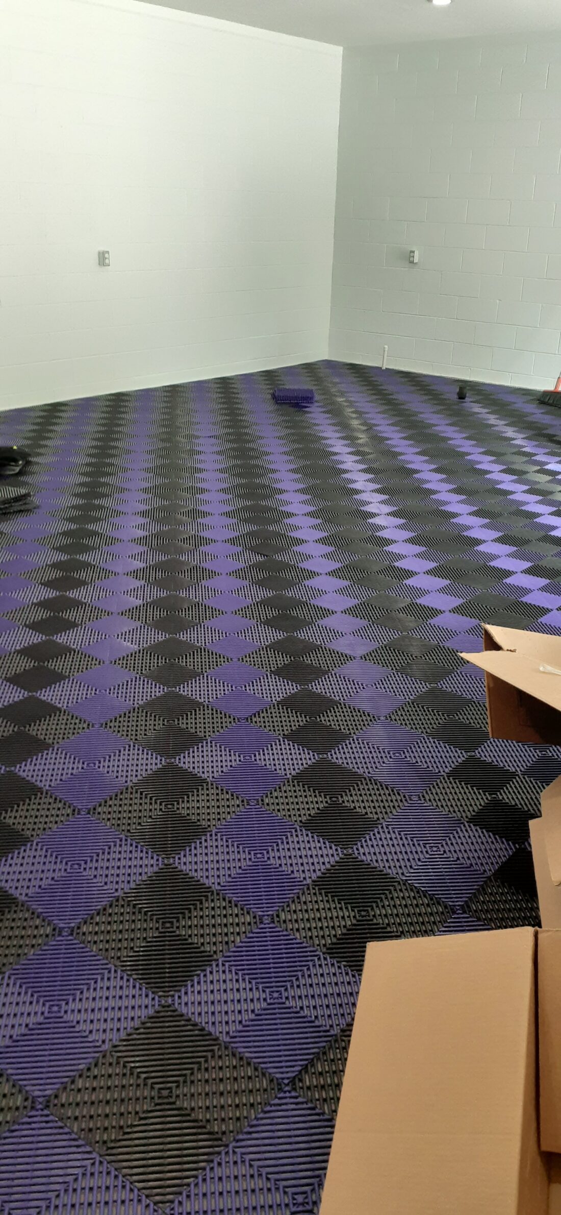 Ribbed Garage Floor