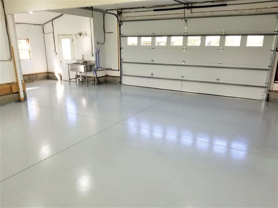 Garage Door with Grey Polyurea
