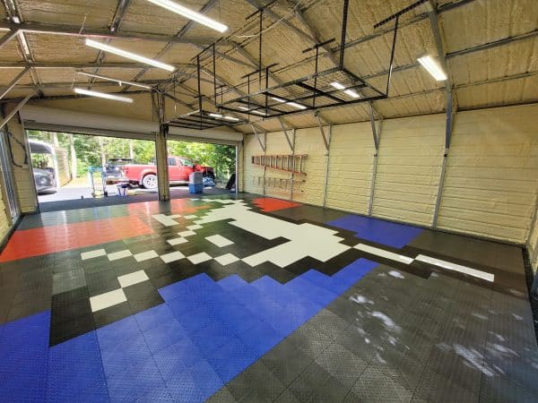 Eric's Garage with Diamond tiles