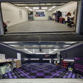Before and After TrueLock HD Ribbed Tiles