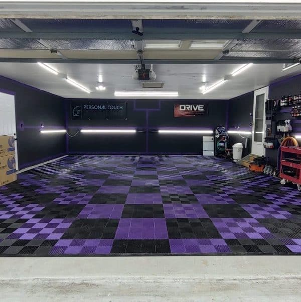 Black and Purple TLHD Ribbed Tiles