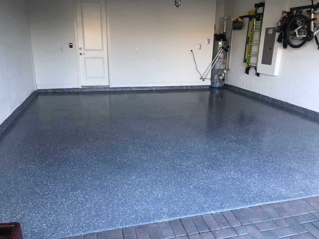Light Flake on Grey Floor Coating