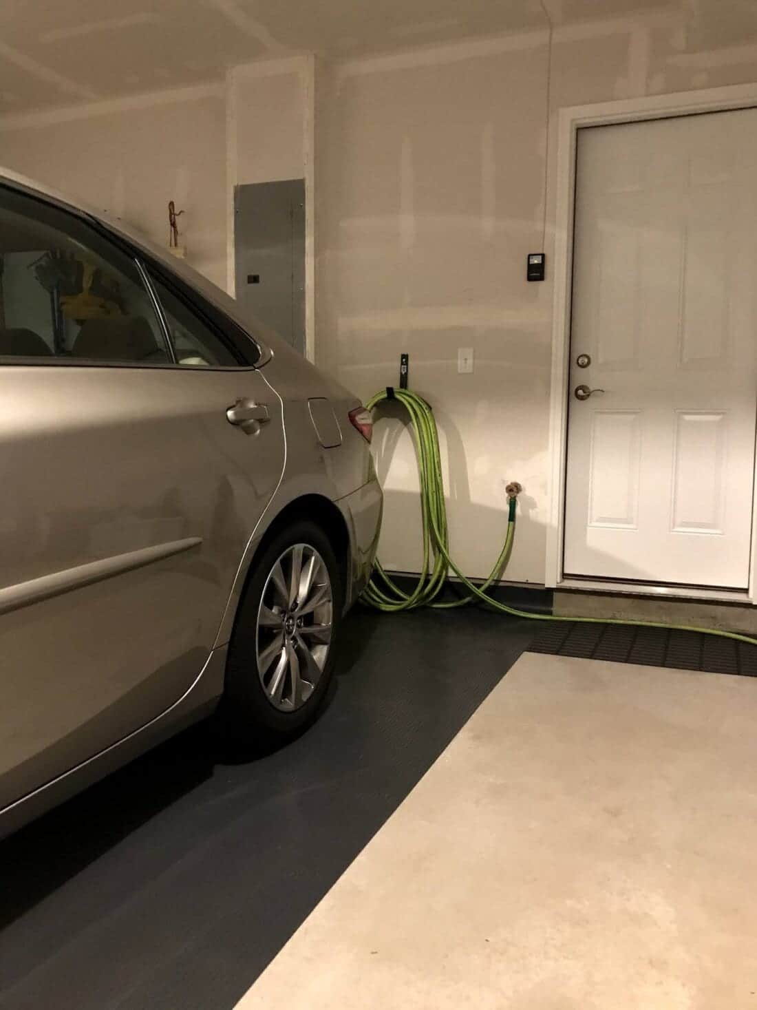 Ribbed Floor Mat with car on top