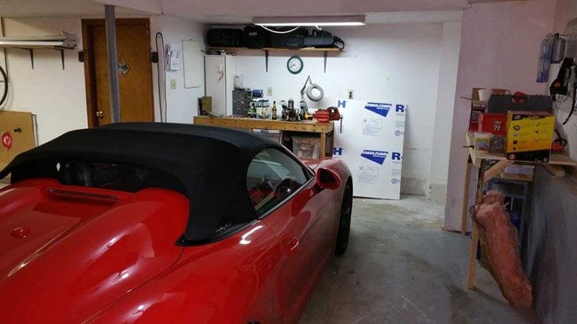 before garage flooring