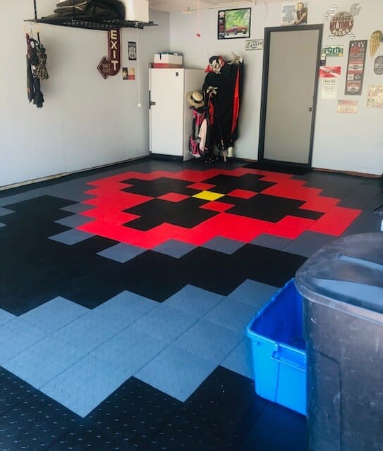 Silver, Black, Red Truelock Diamond Tiles