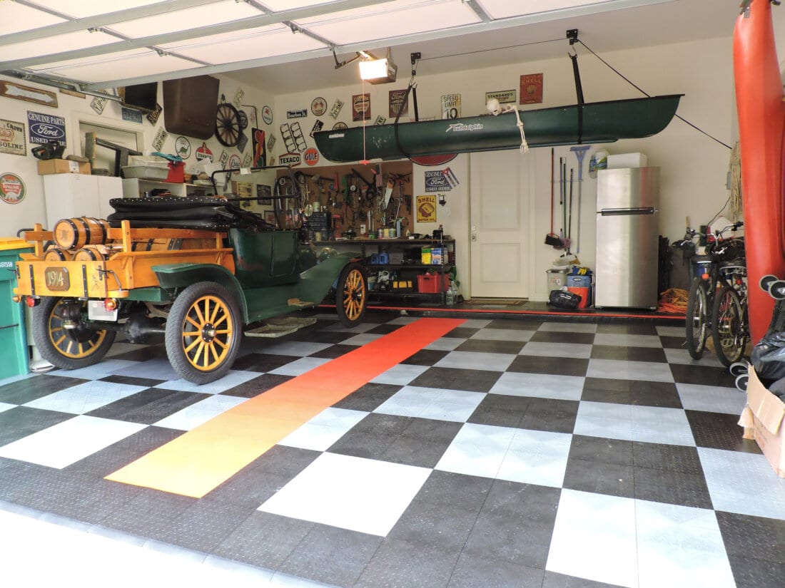 Old Fashioned Car and TrueLock HDXT Diamond Tiles