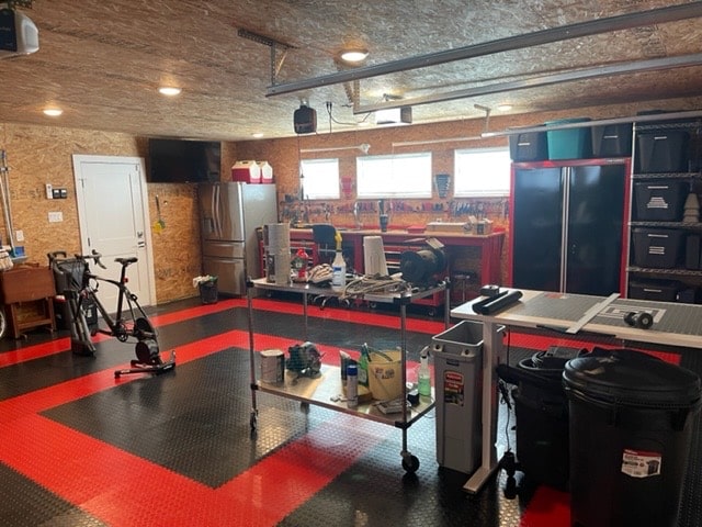 Black and Red PVC coin tiles with the Hillway Plus floor finish.