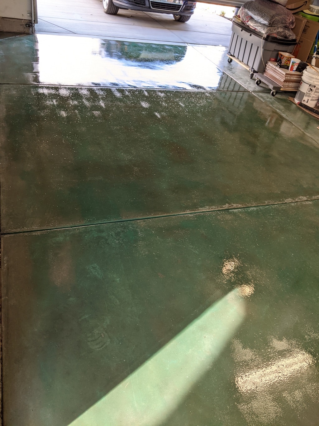 Clear Polyurea with Dyed Concrete