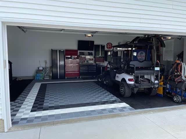 View of garage from outside