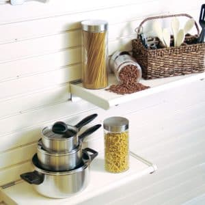 Slatwall Wall Storage Shelves & Baskets | Handiwall