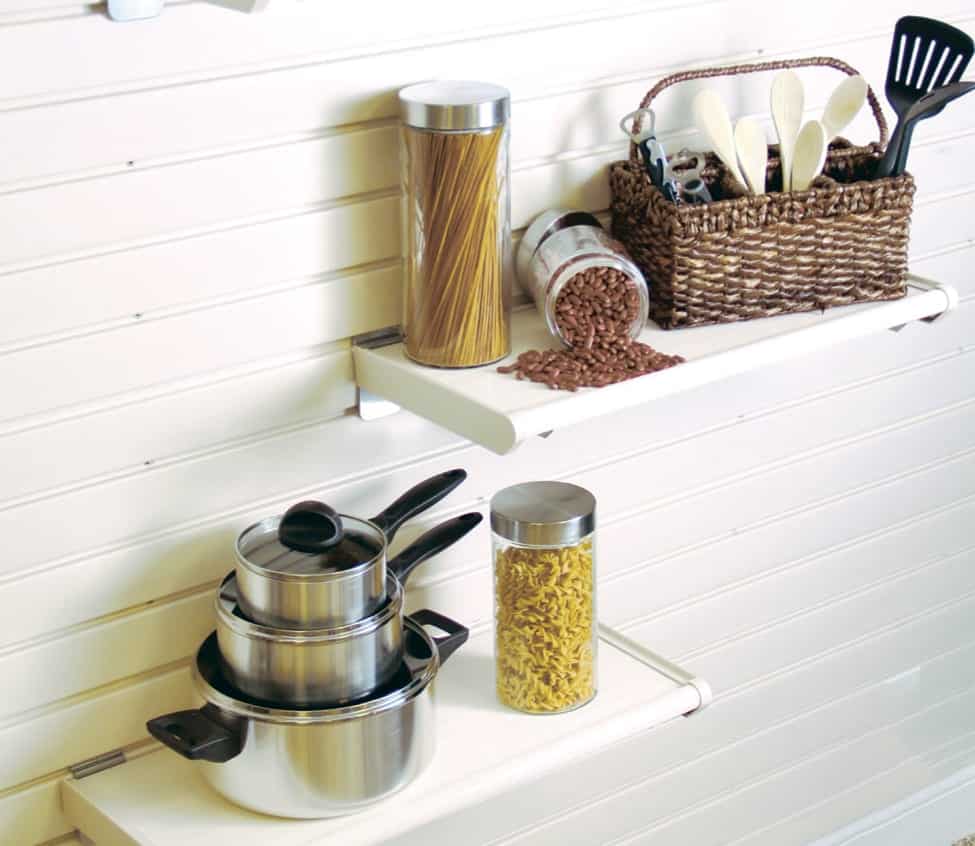 Slatwall Wall Storage Shelves & Baskets | Handiwall