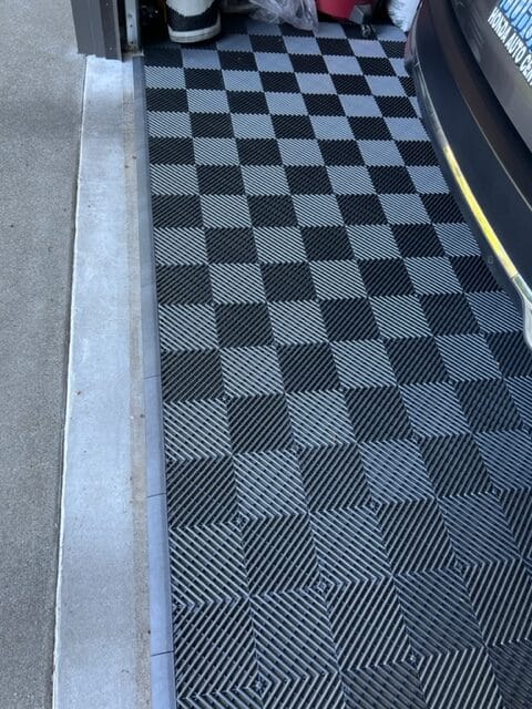 HDXT Graphite Tiles at Garage Door