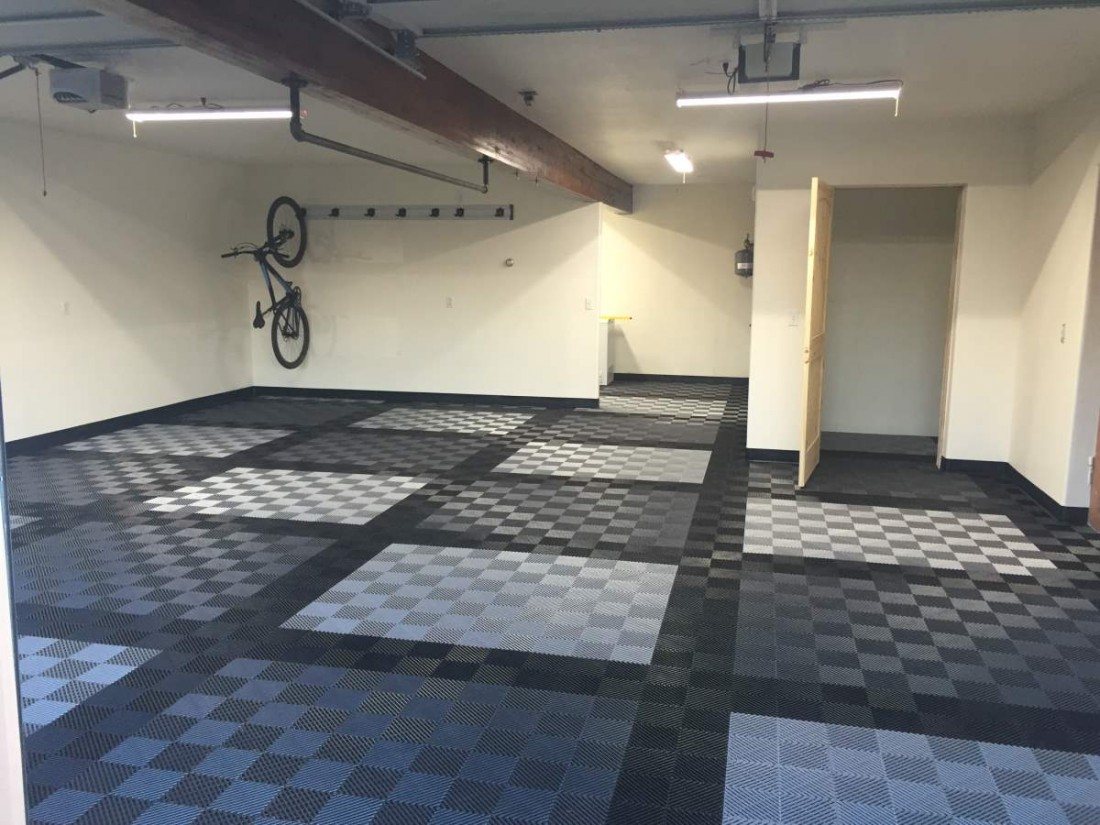 Ribbed Garage Floor Tiles