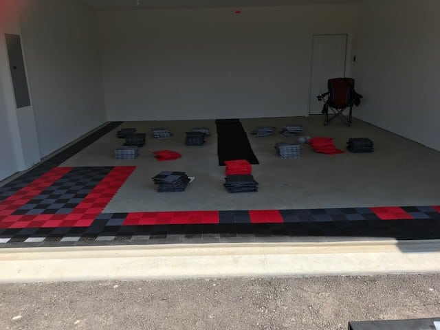 William's garage mid-installation