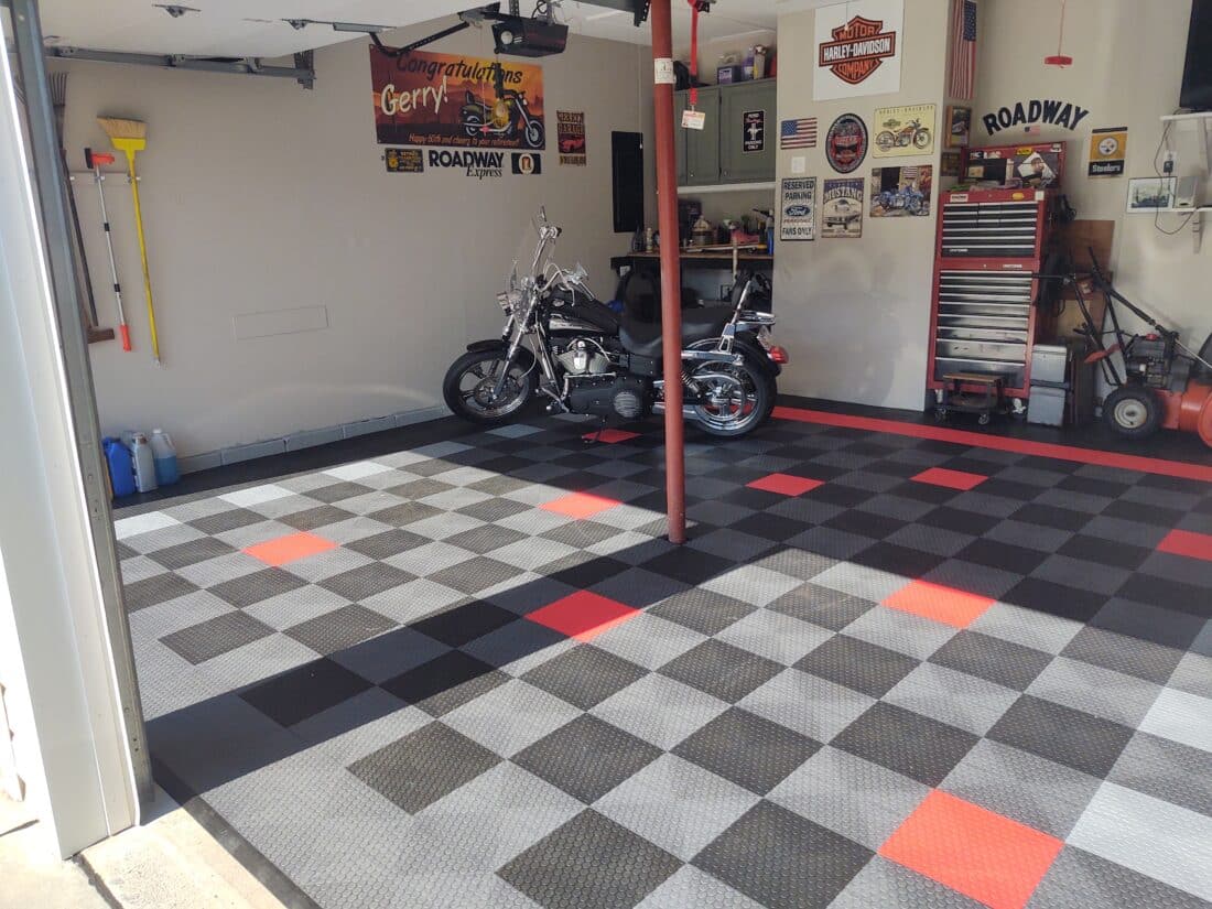 grey, black, red TrueLock HDXT coin tiles