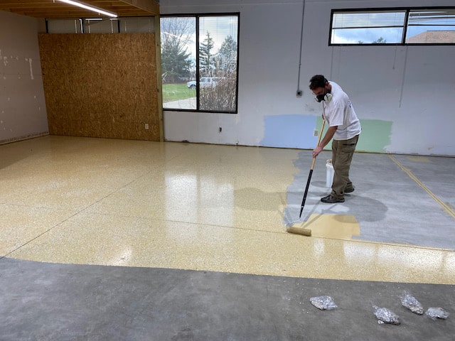 Installing tan polyurea