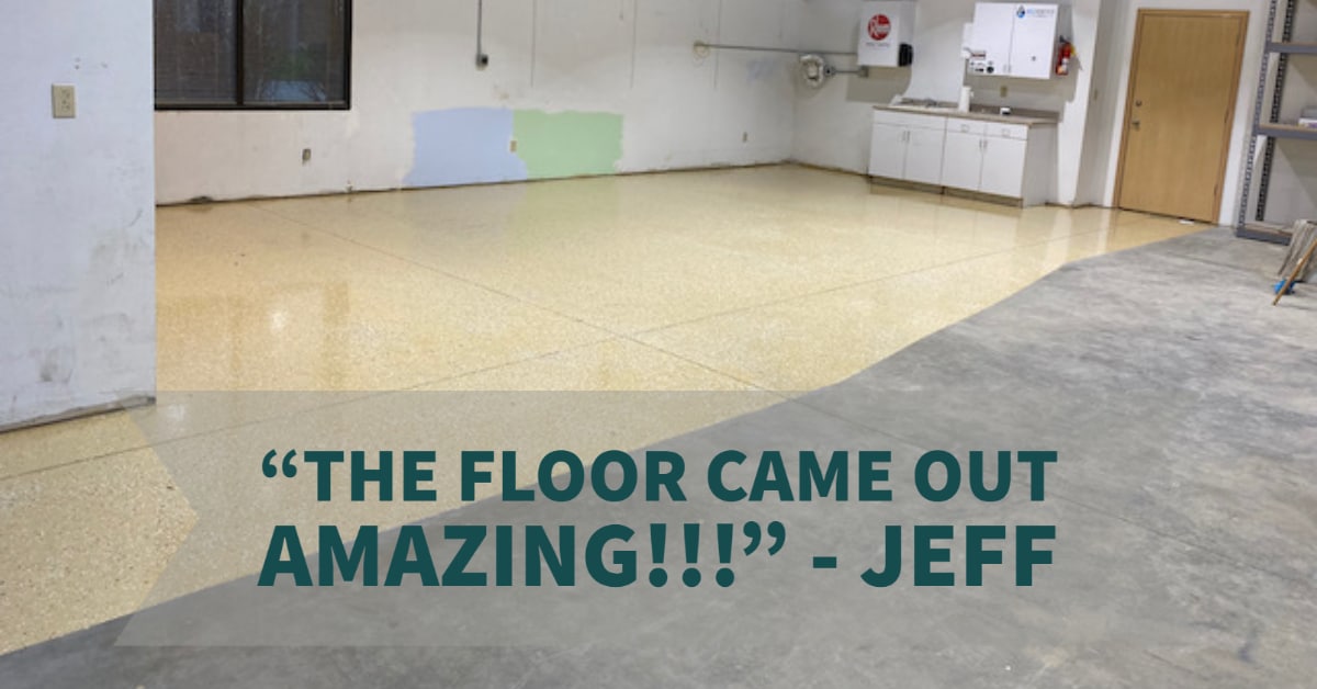 Tan Polyurea: Jeff’s Garage Floor Project