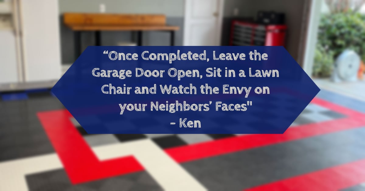 Garage Floor Tiles with Quotation