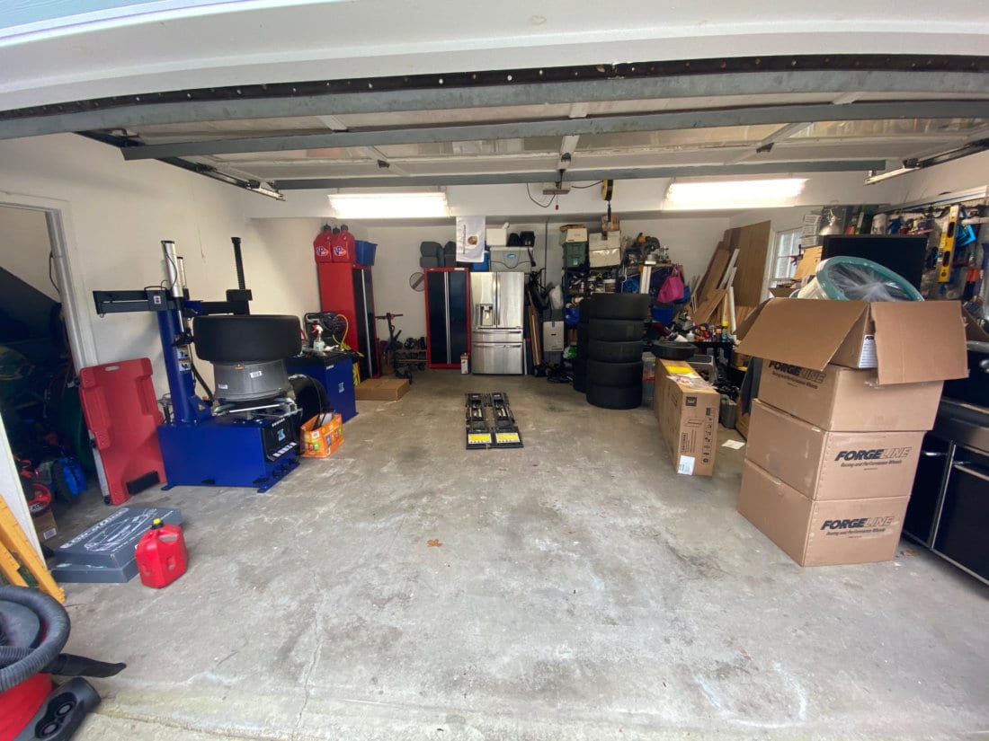 Lynn's Garage before TrueLock HDXT Small Coin Tiles