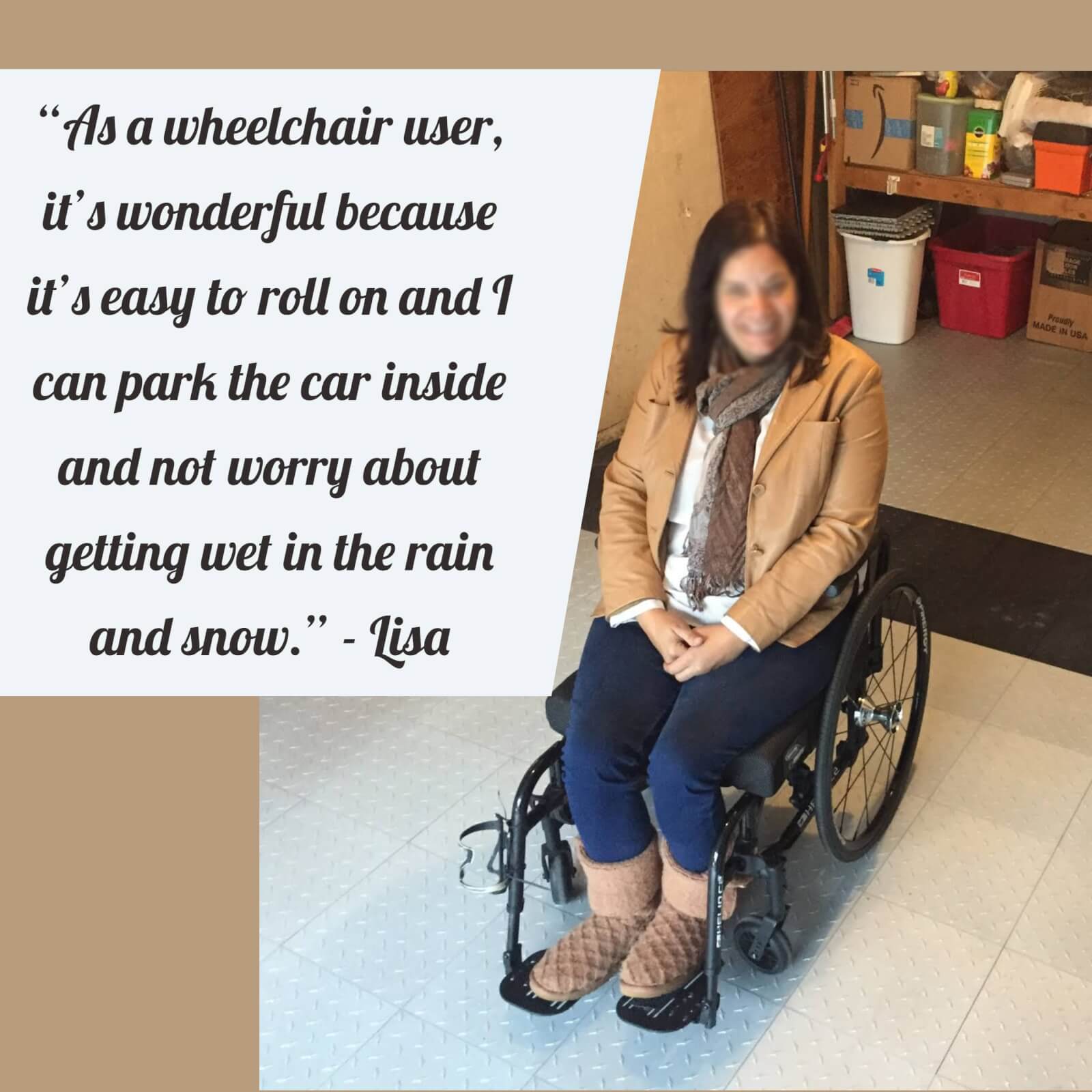 Lisa’s Wheelchair-Friendly Garage