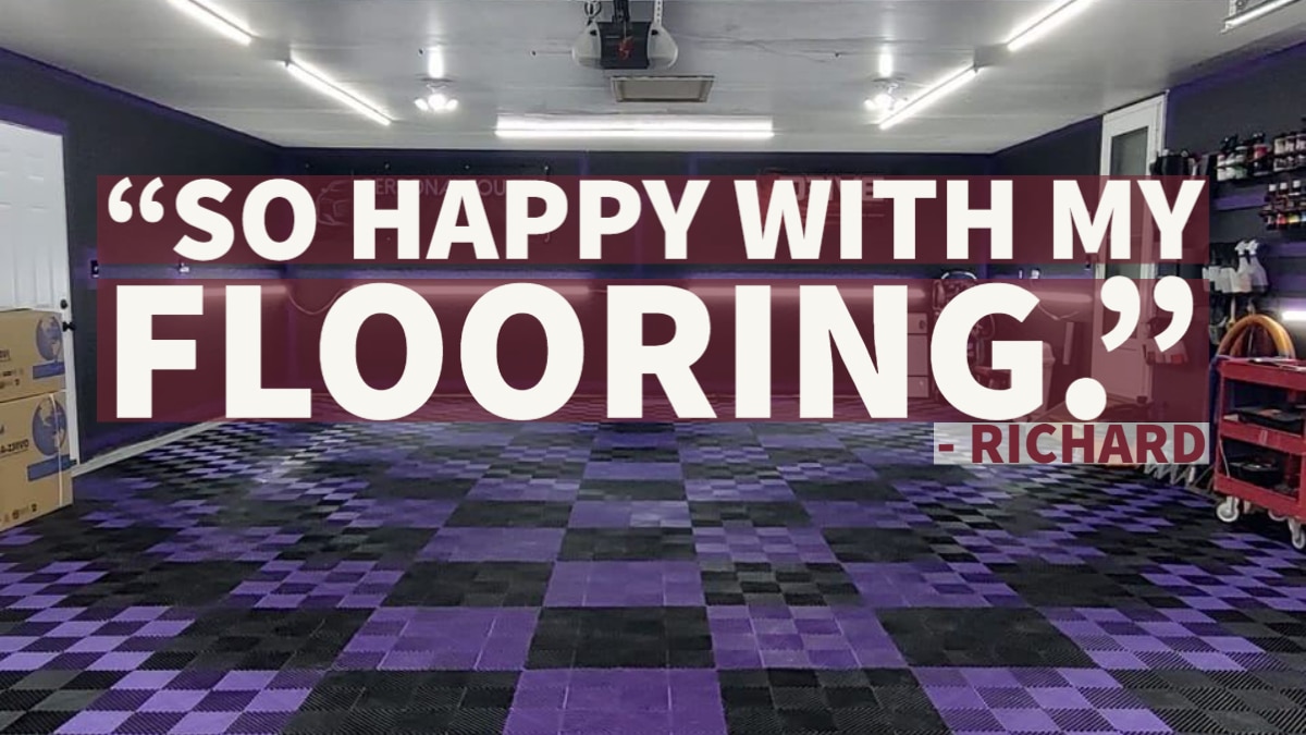 TrueLock HD Ribbed Tiles in Richard's Garage