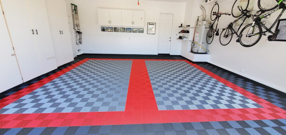 Red, Gray, Silver TrueLock HD Ribbed tiles