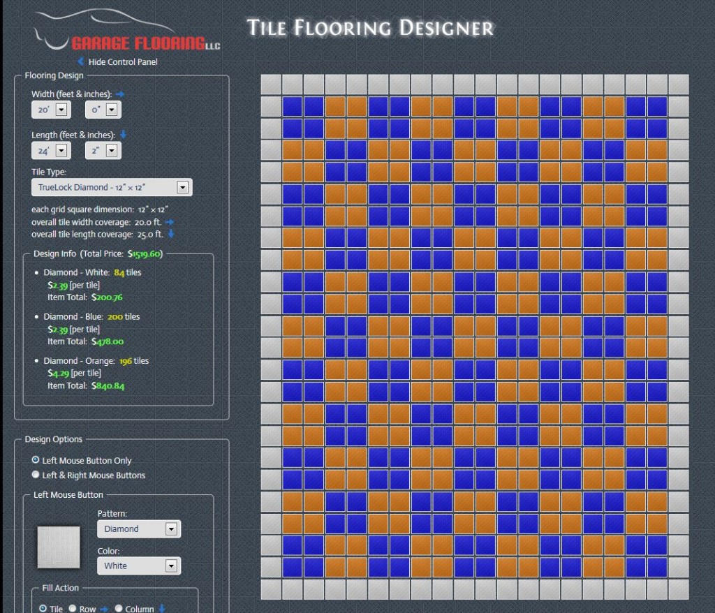 Garage Floor Tile Designer
