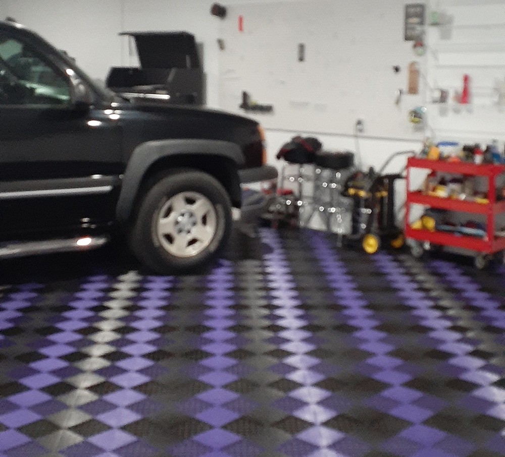 Ribbed Garage Floor Tiles