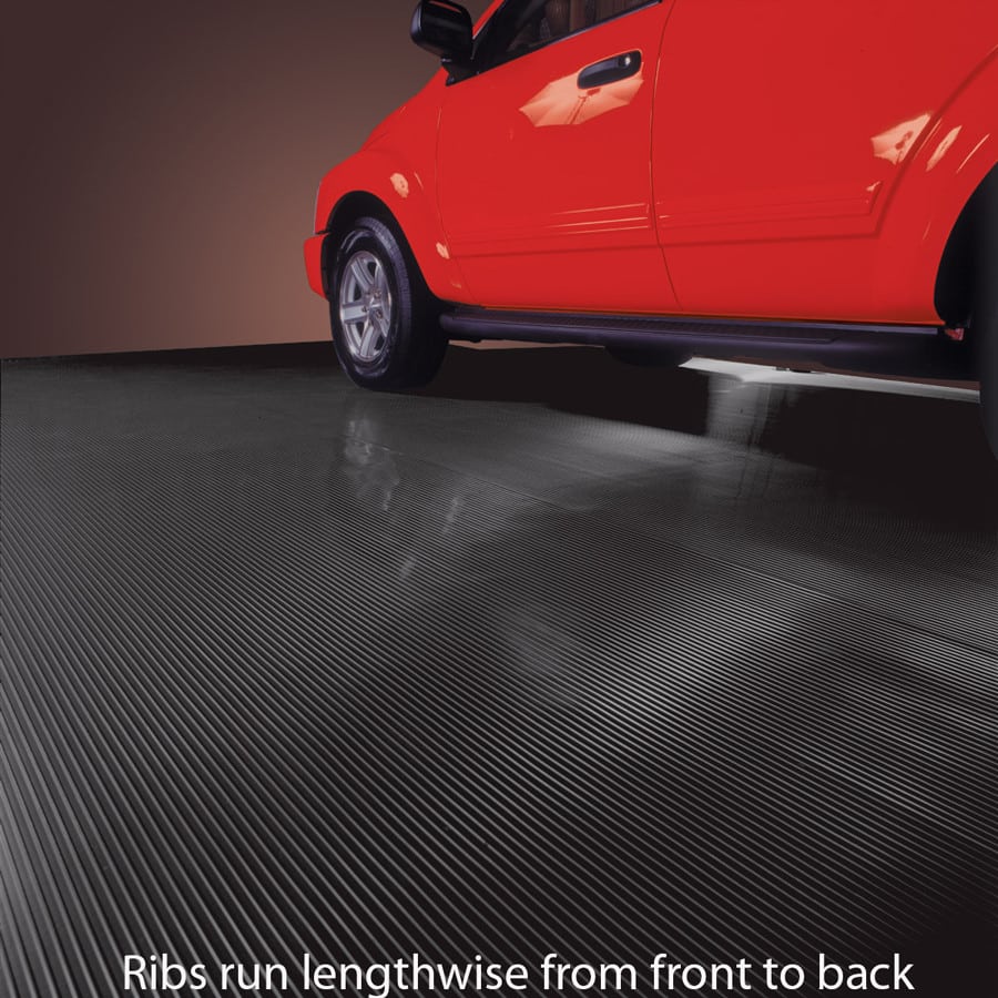 What way do the ribs run on BLT ribbed garage mats