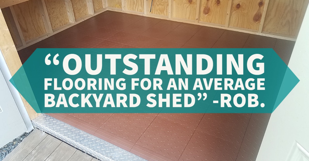 Brown TrueLock Tiles in Shed Called Outstanding