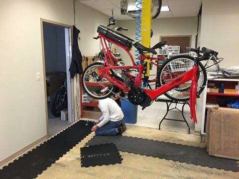 Rubber Bike Shop Flooring