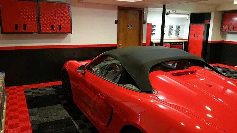 ultimate garage mancave with porsche