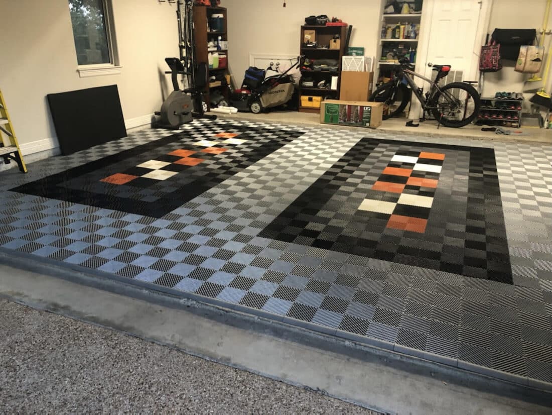 Alloy tiles with parking spot