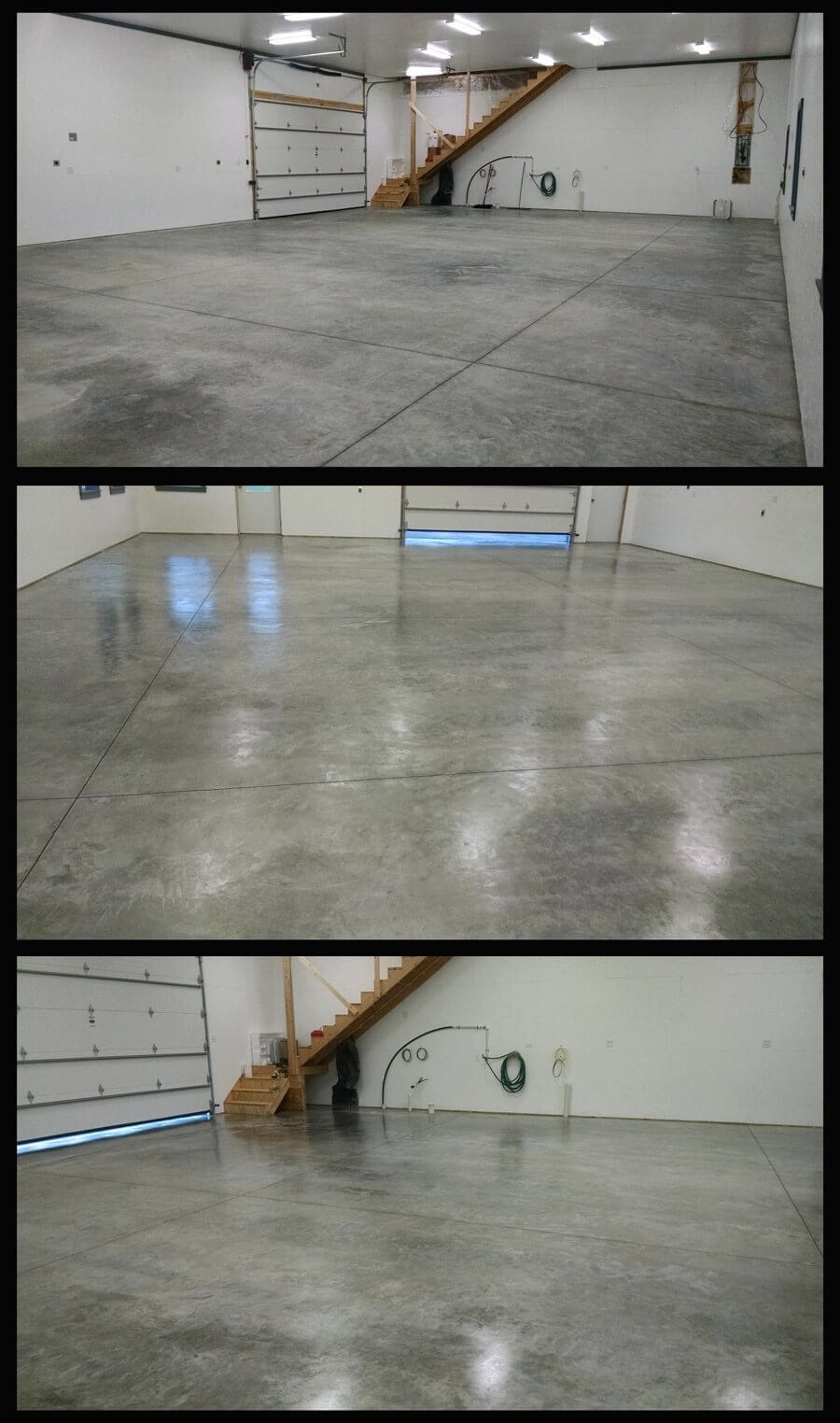 Beofre and after Garage Floor Sealer