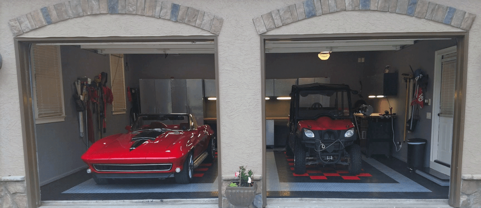 66 Stingray on HD Diamond Garage Floor TIles