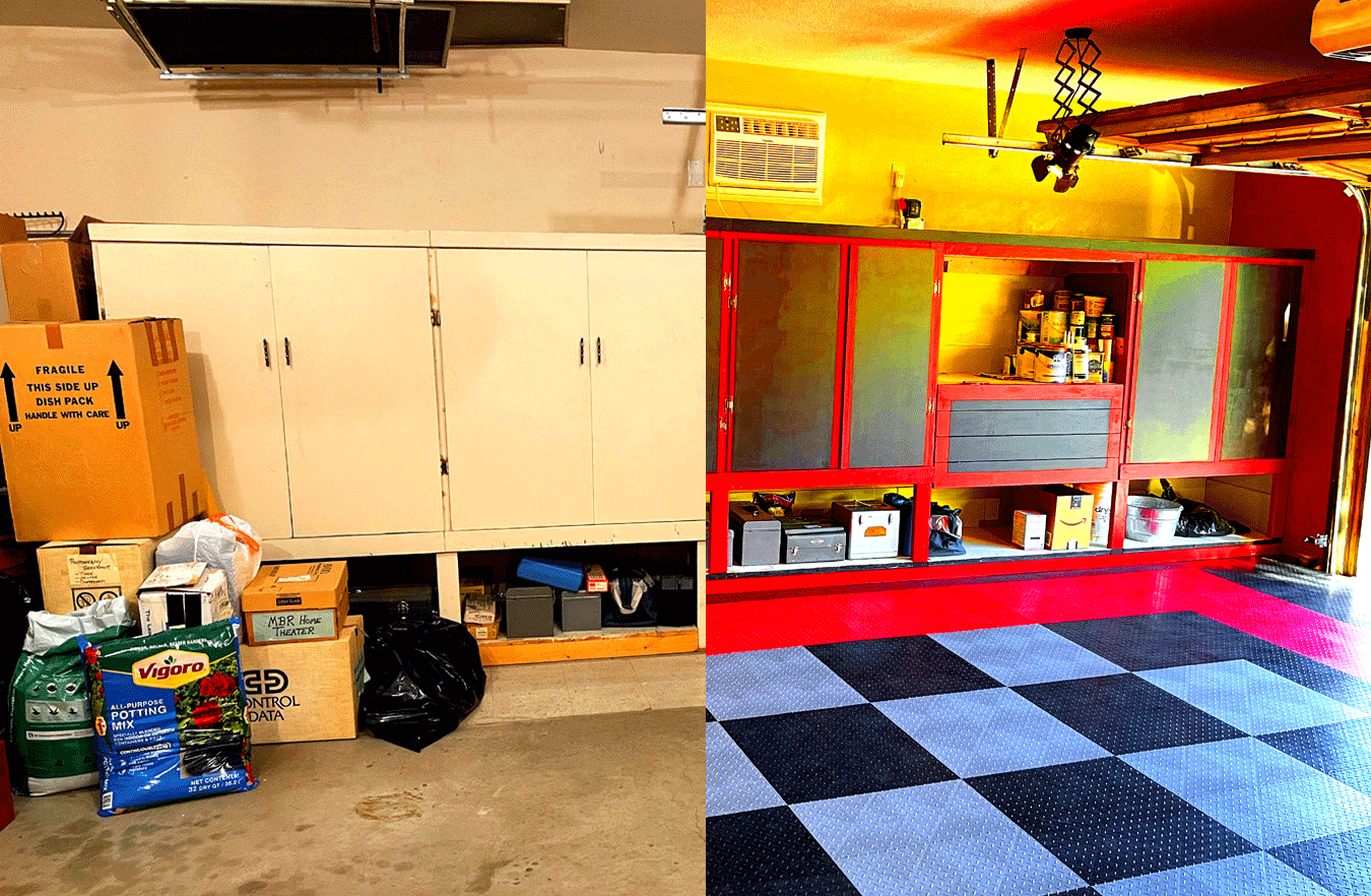 garage floor tile and garage transformation